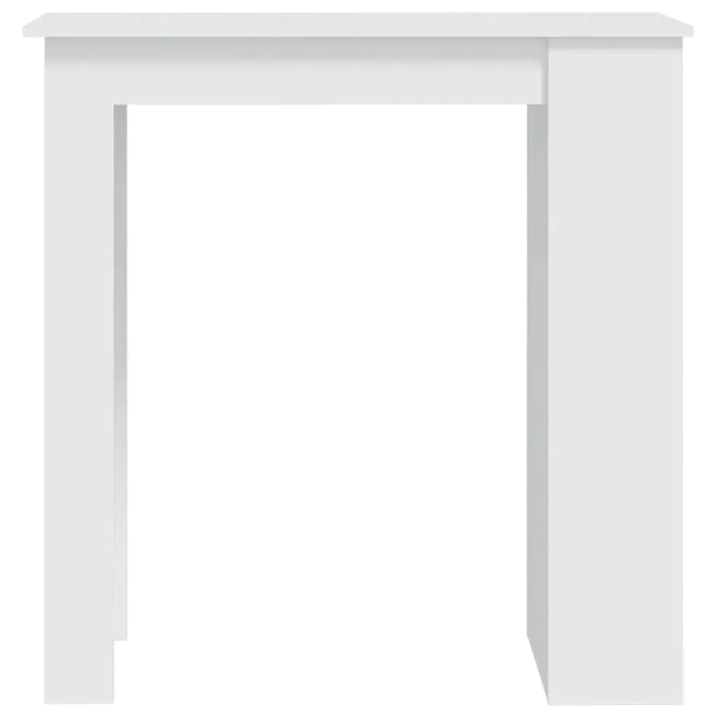 Bar Table White Kitchen Dining Storage Rack Bistro Compact Modern Design