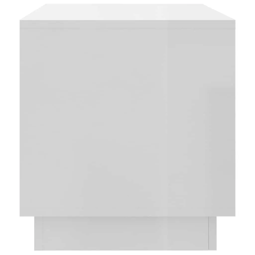 TV Cabinet Storage Unit Lowboard 102cm White High Gloss