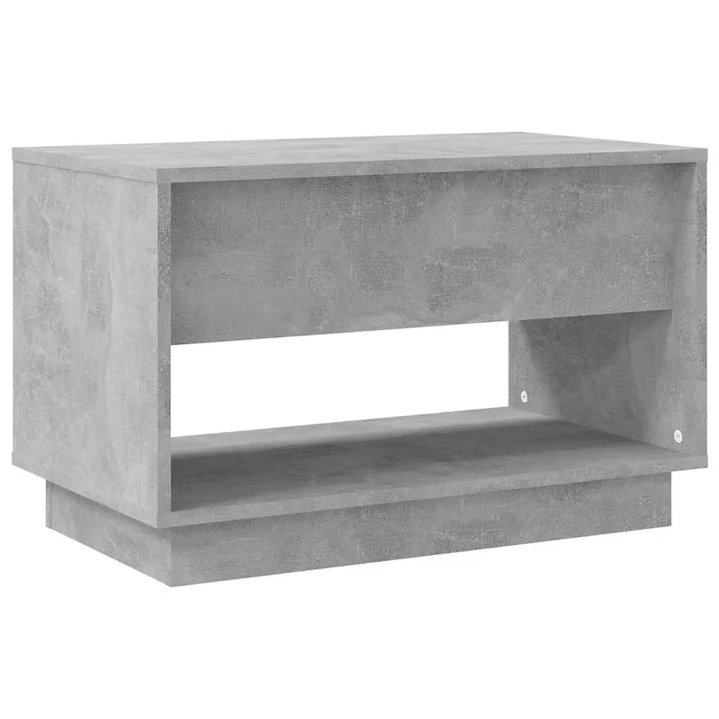 TV Cabinet Concrete Grey Living Room Storage Unit 2 Drawers Open Compartment