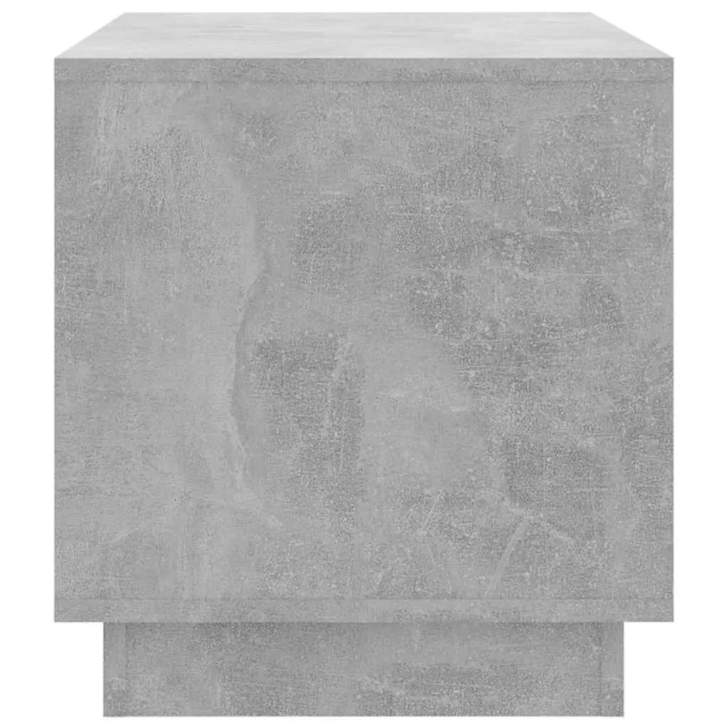 TV Cabinet Concrete Grey Living Room Storage Unit 2 Drawers Open Compartment