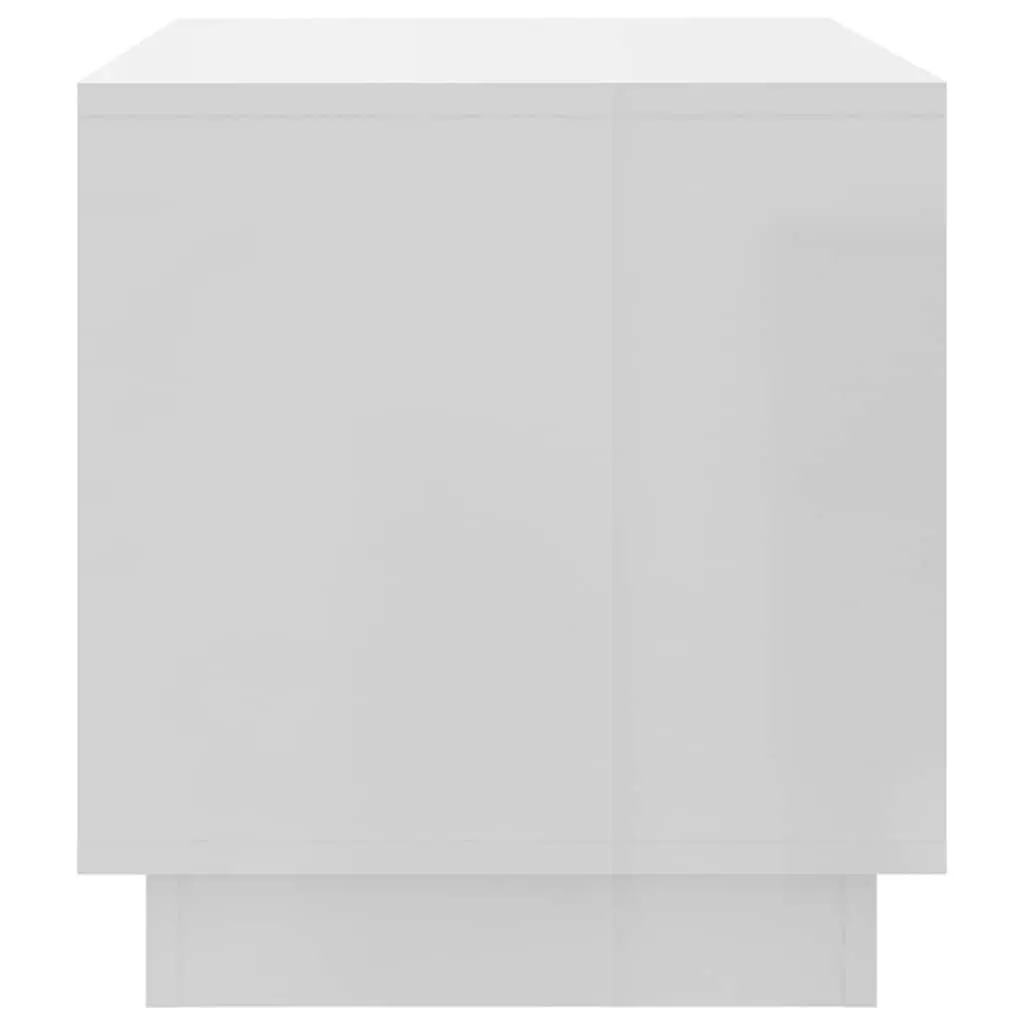 TV Cabinet Storage Unit 70x41x44cm White High Gloss with Drawers Open Compartment