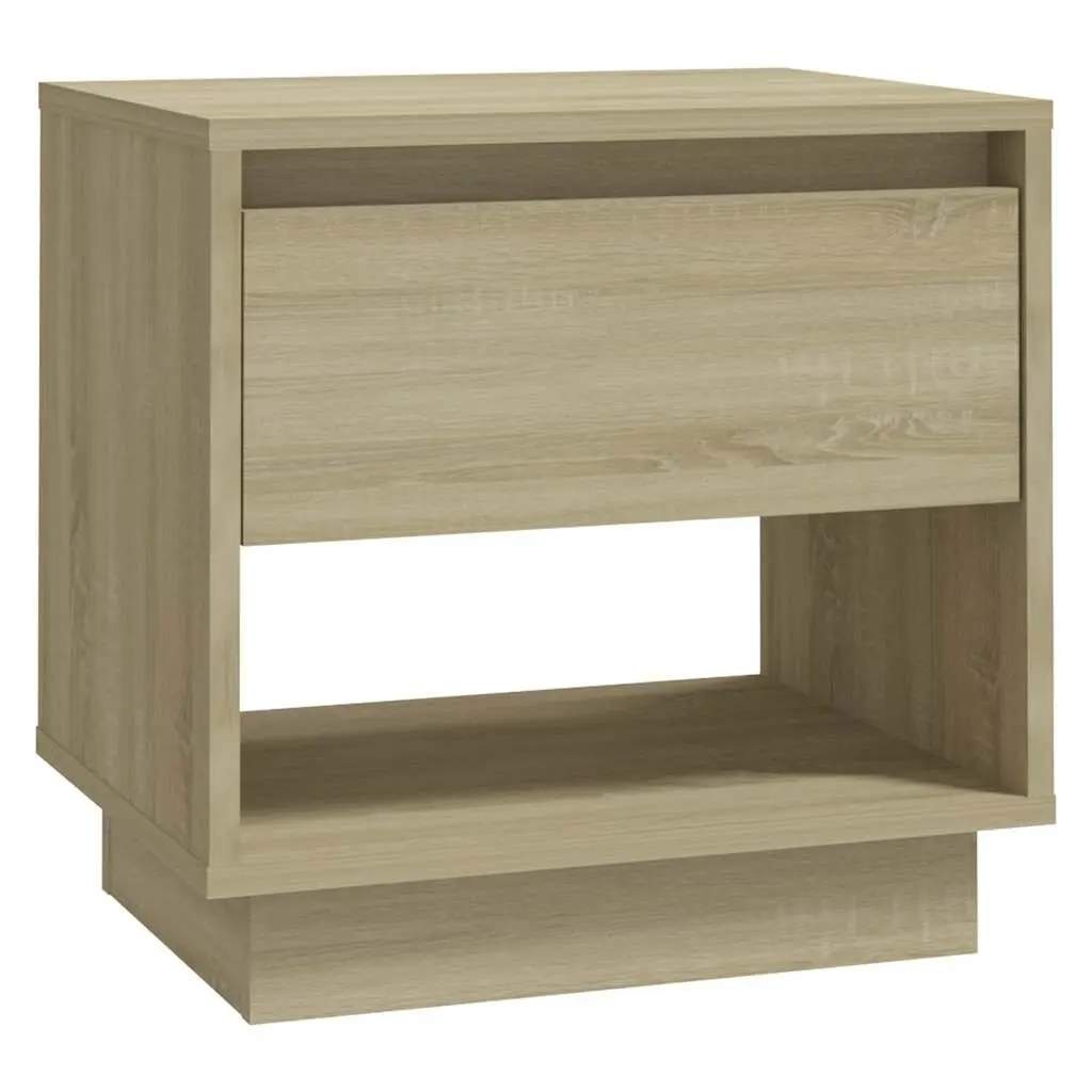 Bedside Cabinets Set of 2 Nightstand Storage Drawer Open Compartment 45x34x44cm Beige