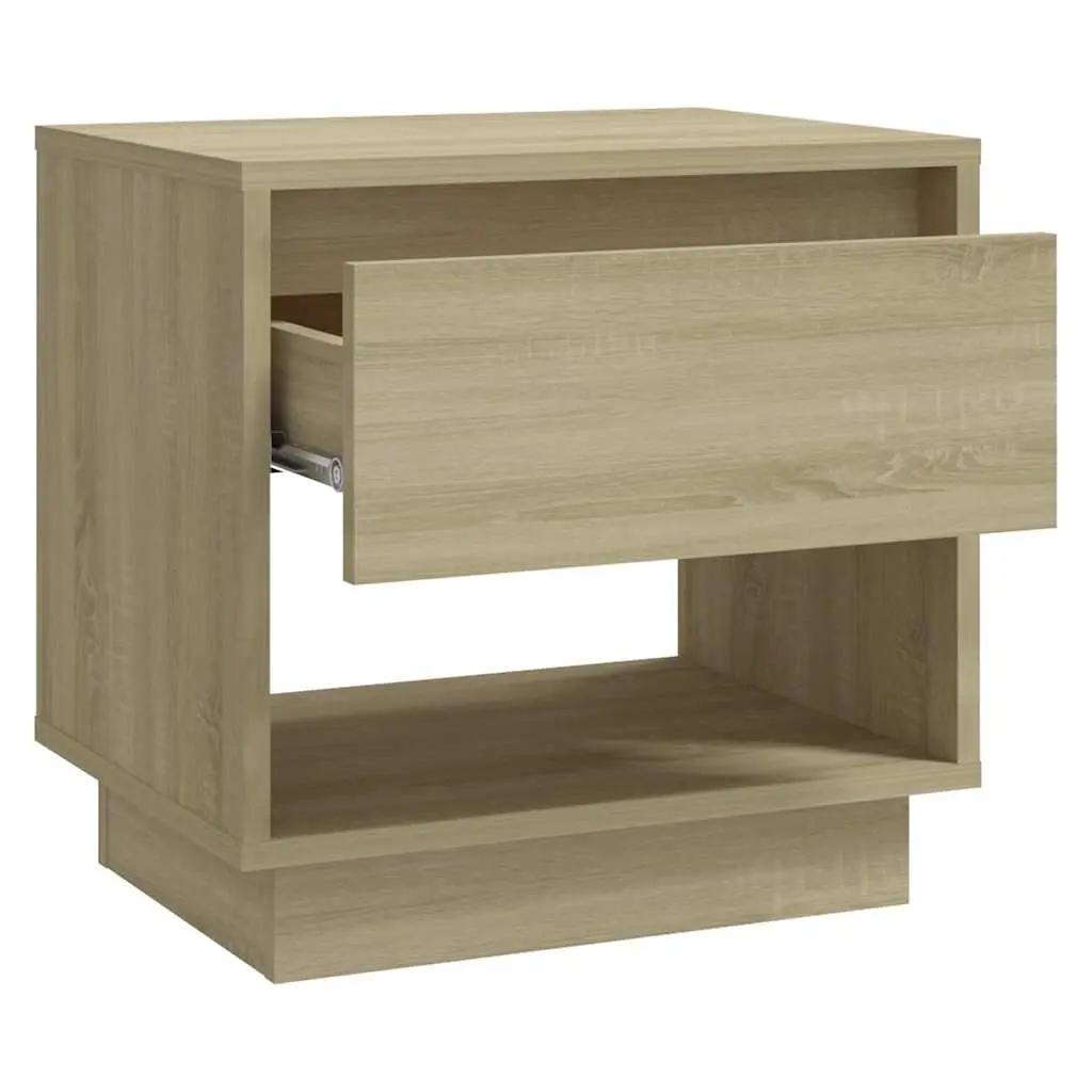 Bedside Cabinets Set of 2 Nightstand Storage Drawer Open Compartment 45x34x44cm Beige