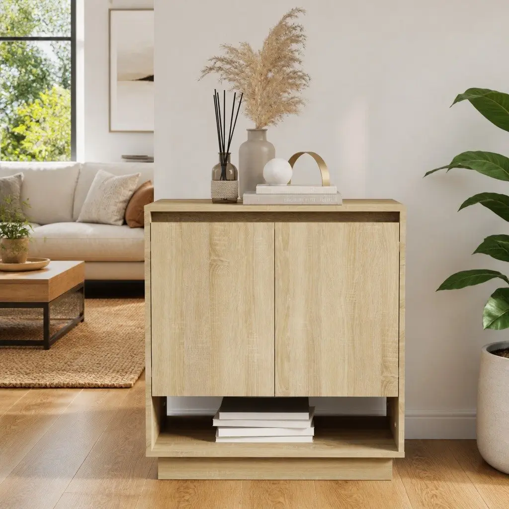 Sideboard Storage Cabinet with Doors and Compartments 70 x 41 x 75 cm Brown Engineered Wood