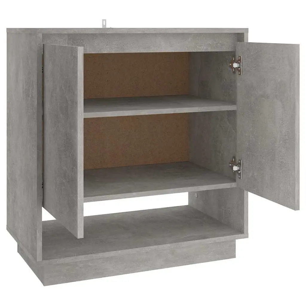 Sideboard Storage Cabinet Grey Engineered Wood Doors Compartments Home Furniture