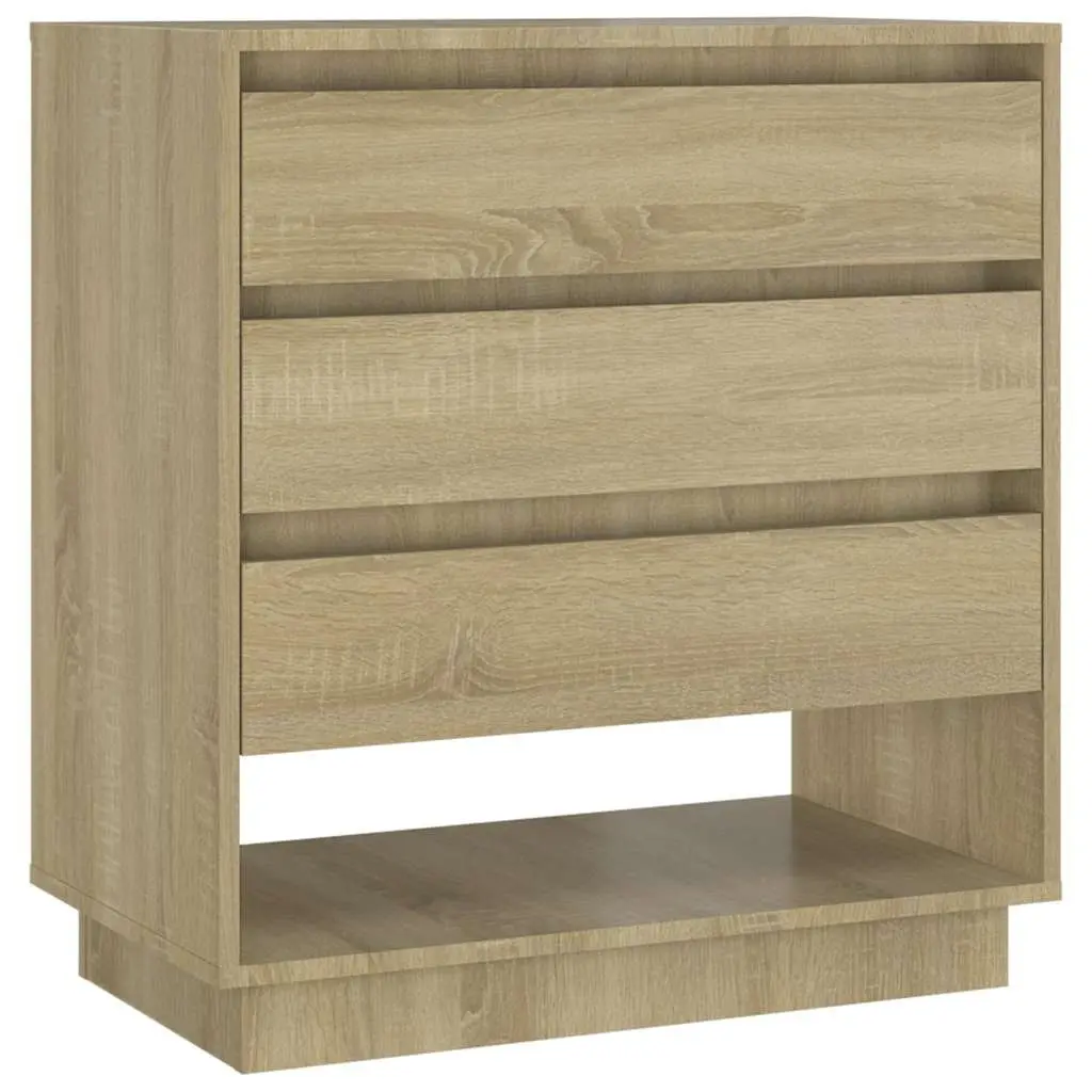 Sideboard Storage Cabinet 70x41x75cm Brown Engineered Wood Buffet Drawers