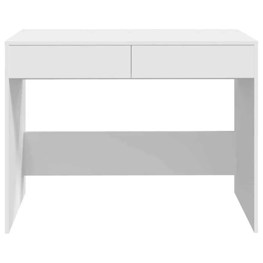 White Office Desk 101x50x76.5 cm with Storage Solutions