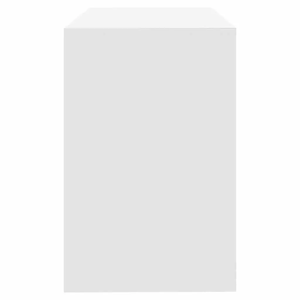 White Office Desk 101x50x76.5 cm with Storage Solutions