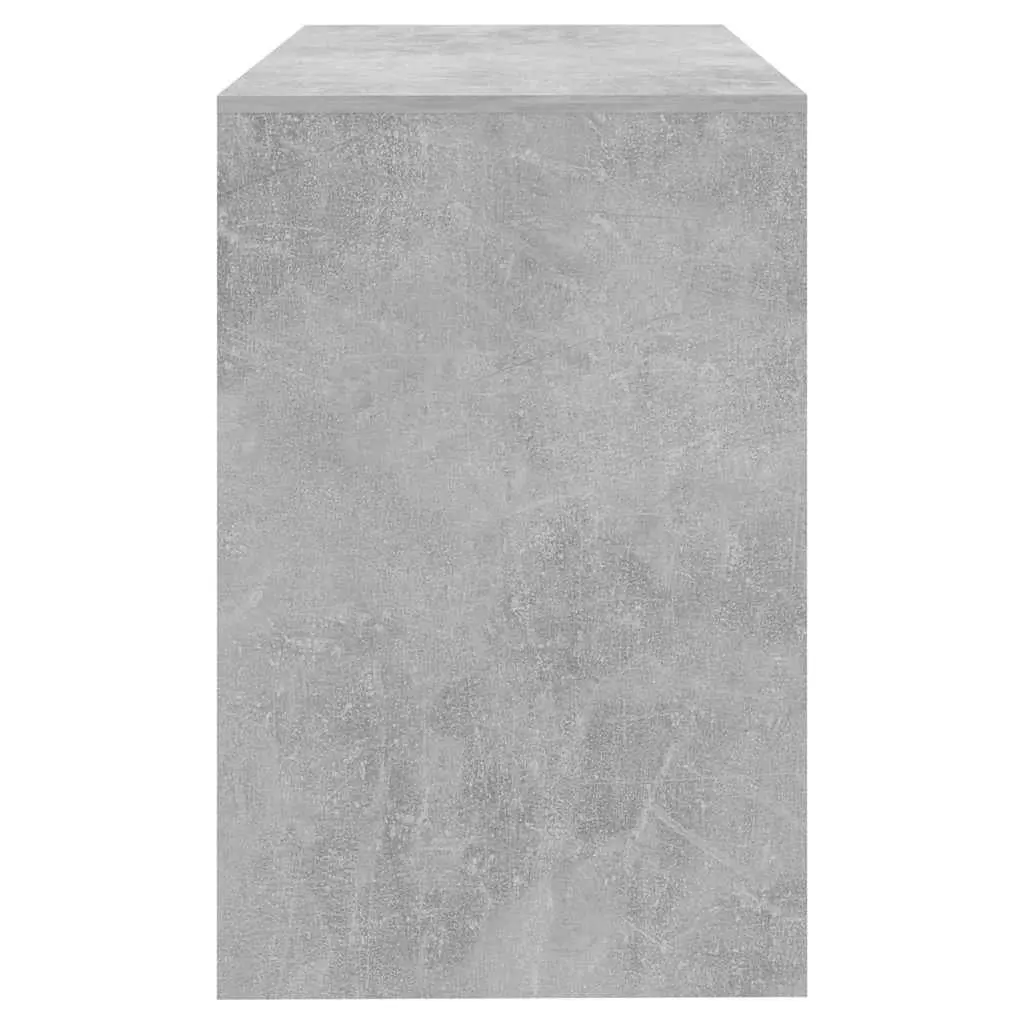 Concrete Grey Desk with Spacious Surface and Drawers