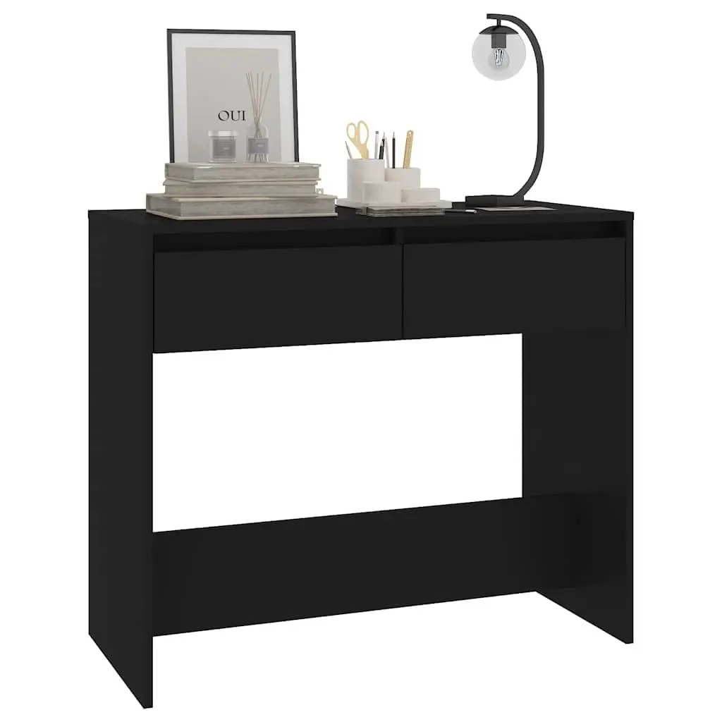 Black Console Table with Drawers