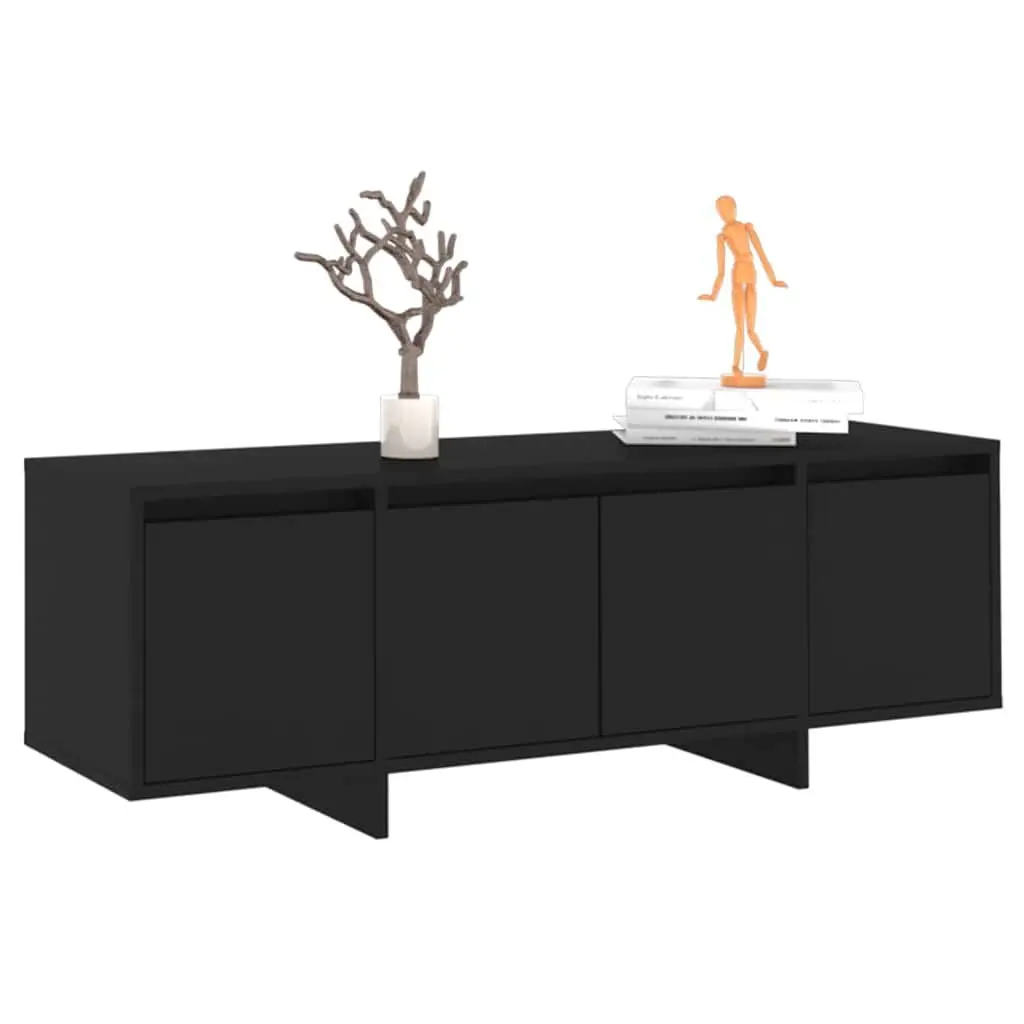 TV Cabinet Storage Lowboard 120 x 30 x 40.5 cm Black