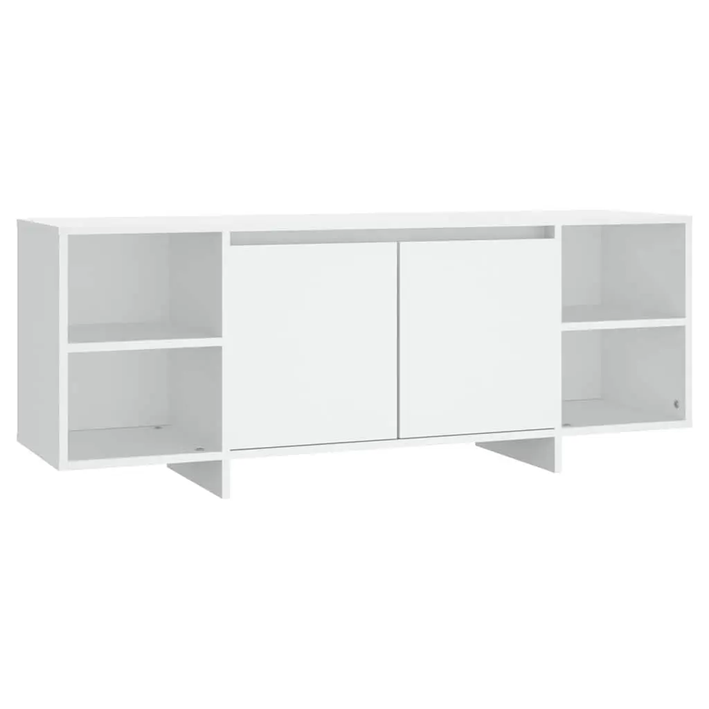 TV Cabinet White Living Room Storage Unit 130 x 35 x 50 cm