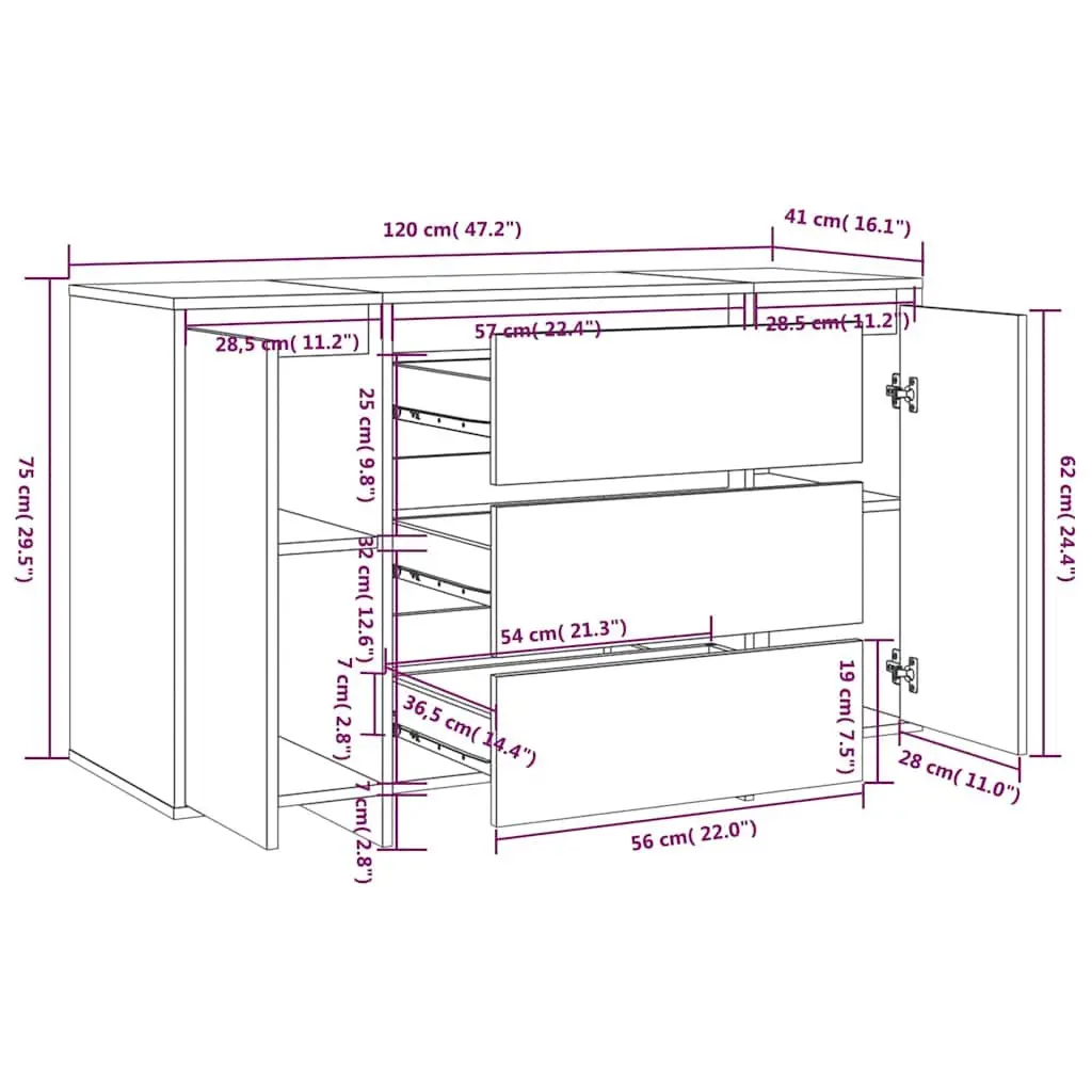 Grey Sideboard Cabinet