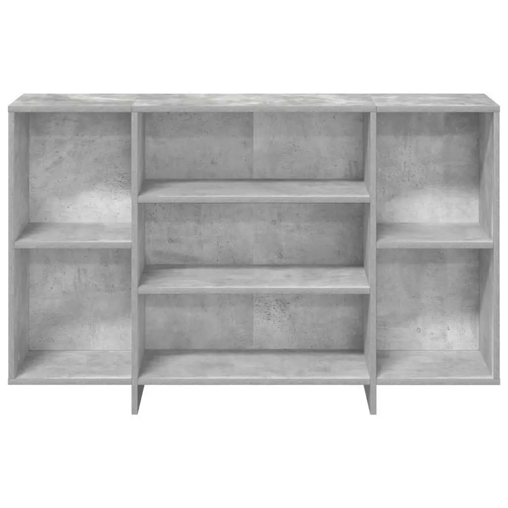 Sideboard with Shelves Grey Modern Storage Cabinet Cupboard Buffet Furniture