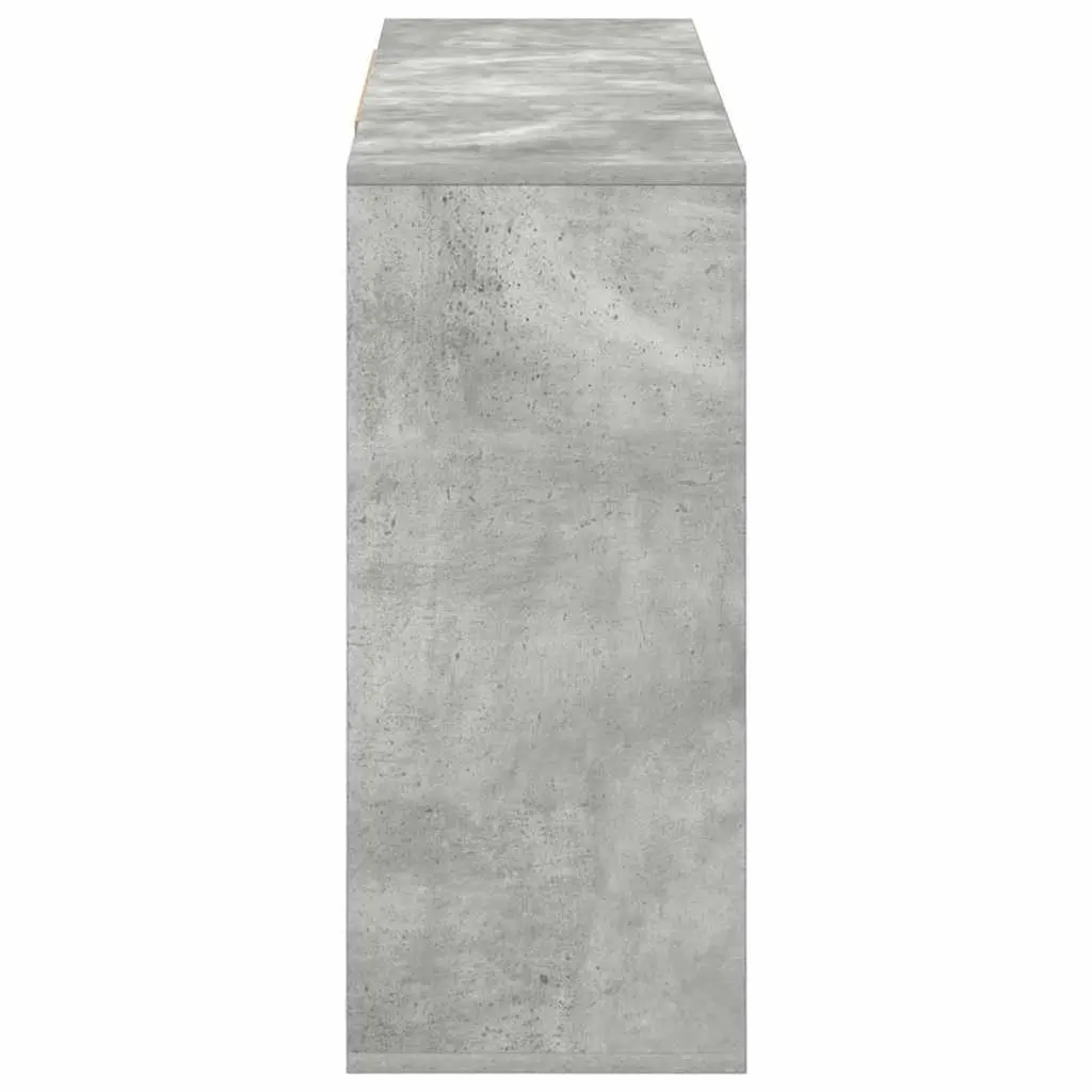 Sideboard with Shelves Grey Modern Storage Cabinet Cupboard Buffet Furniture