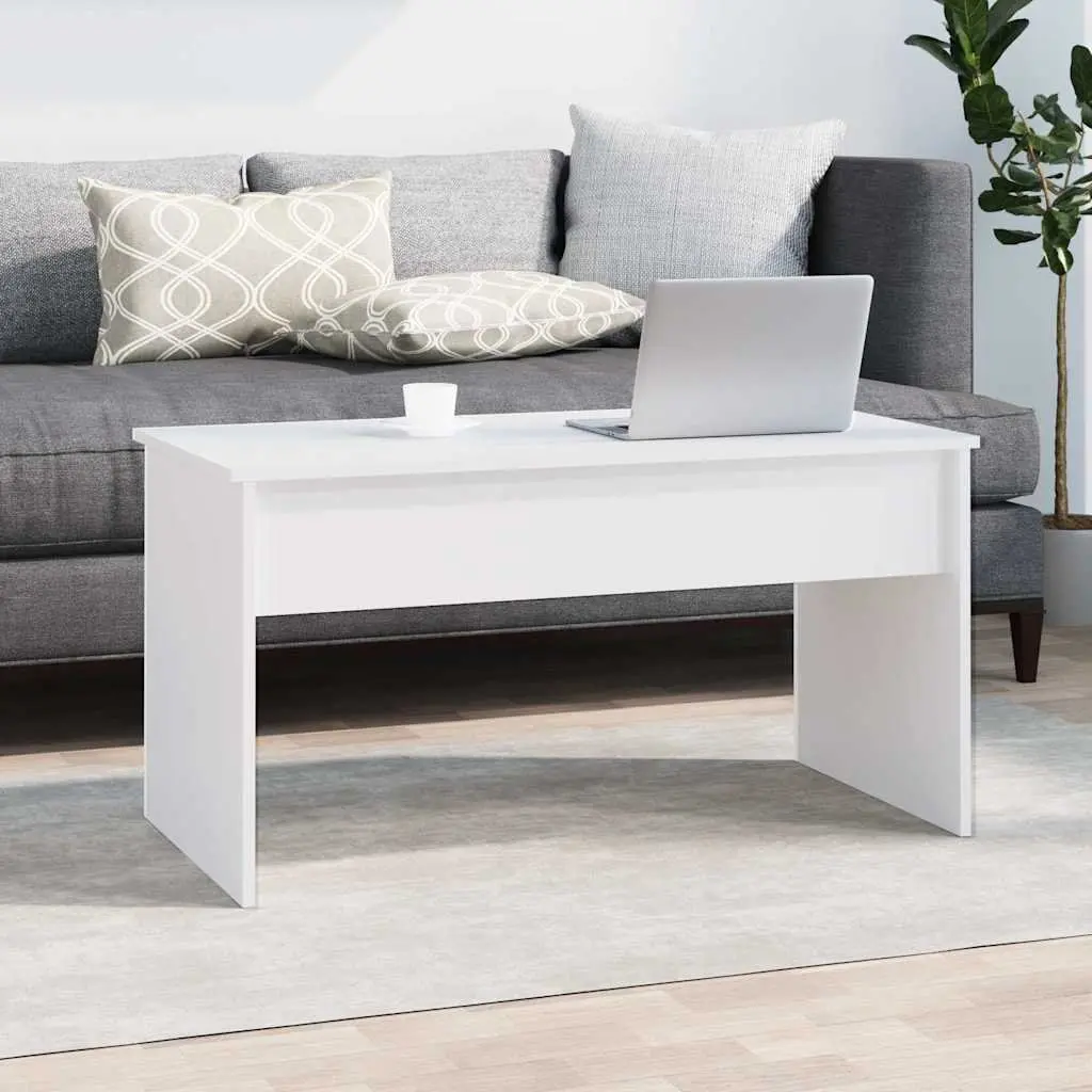 Coffee Table White Lift Top Storage Compartment Living Room Furniture