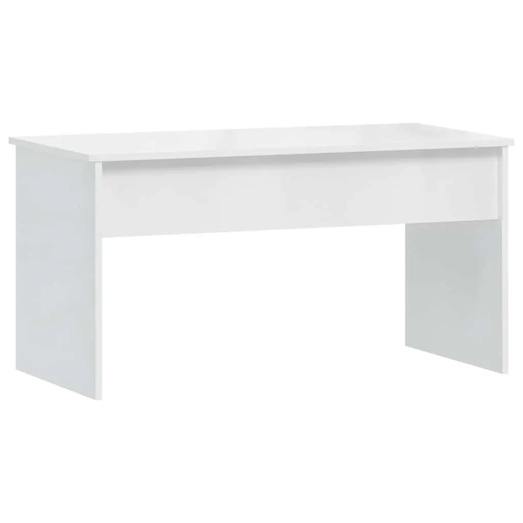 White Coffee Table with Lift Top and Storage