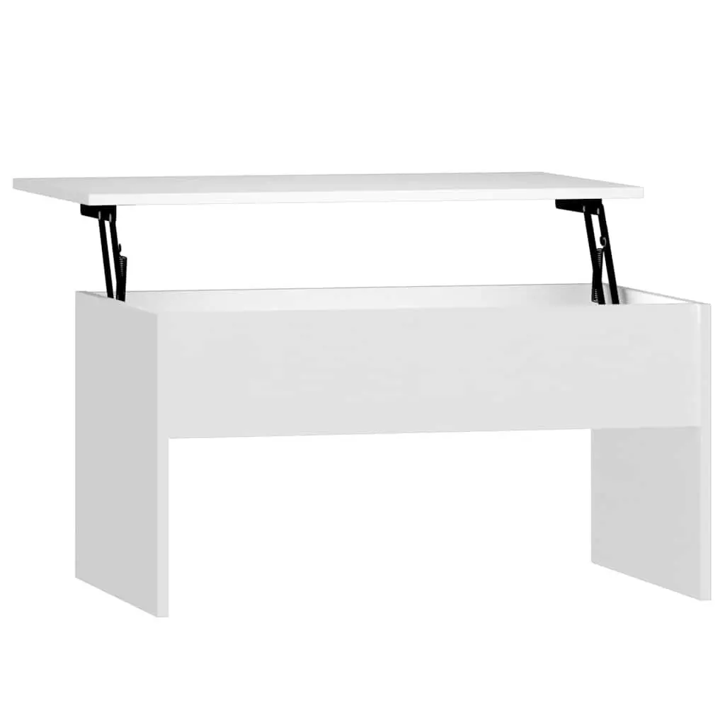 White Coffee Table with Lift Top and Storage