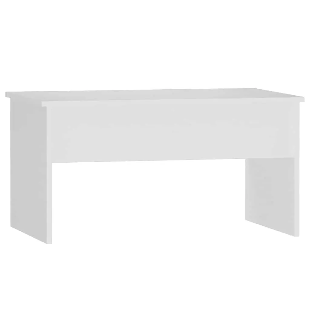 White Coffee Table with Lift Top and Storage