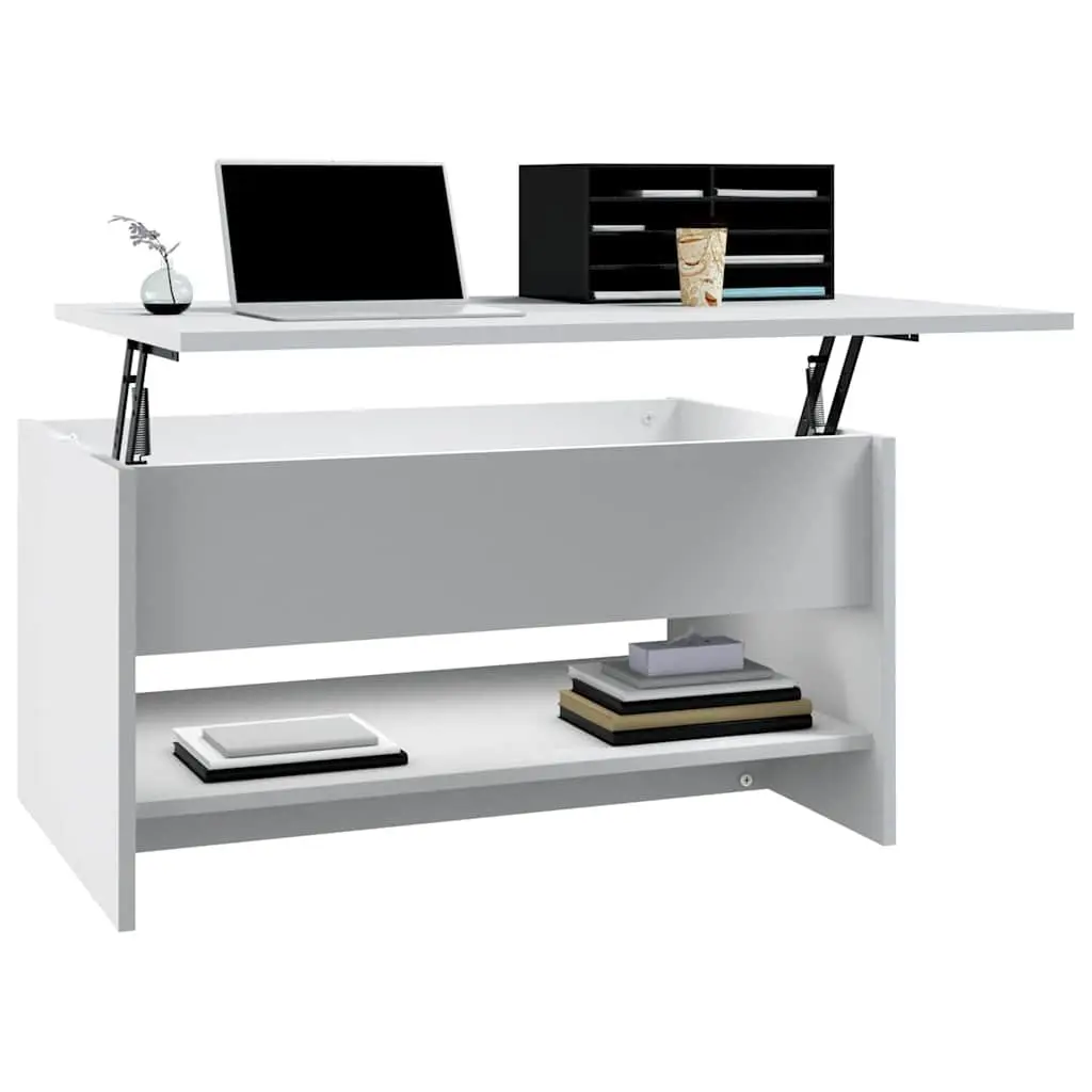 White Coffee Table with Storage Solutions