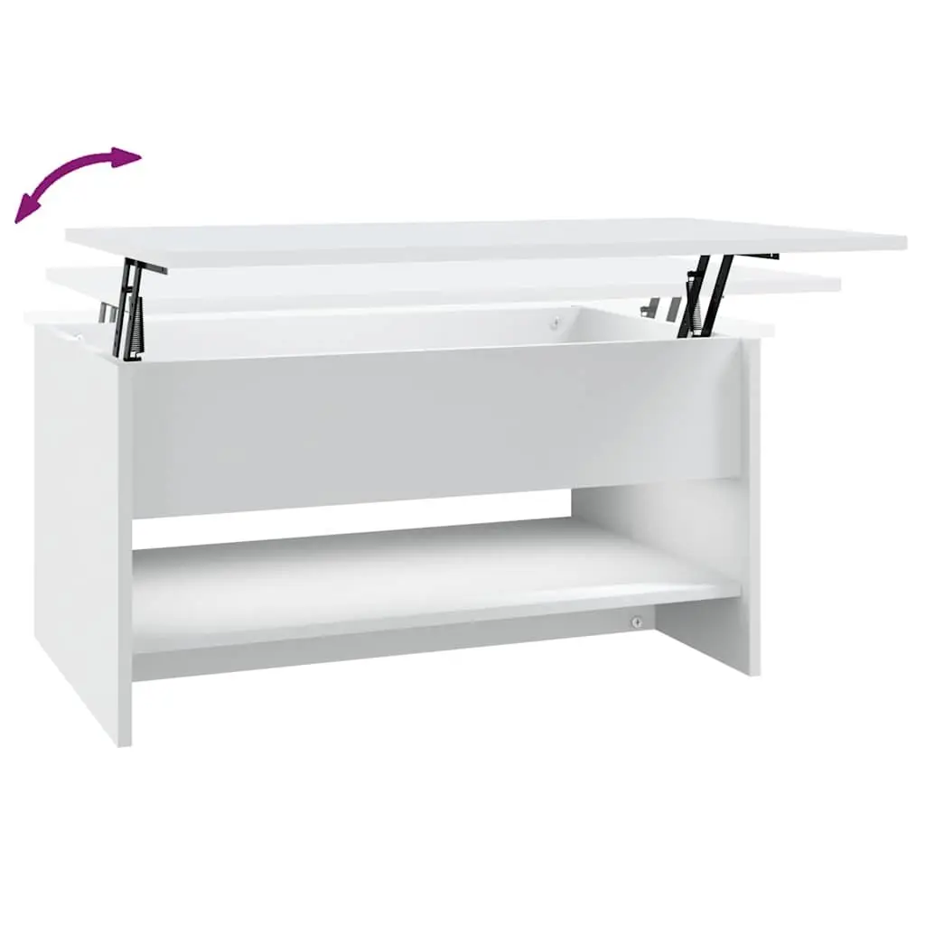 White Coffee Table with Storage Solutions