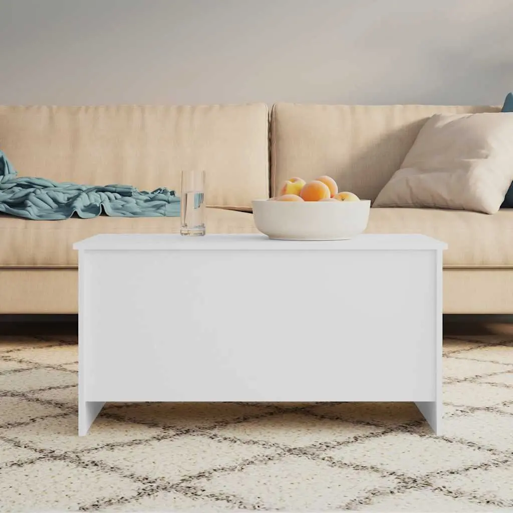 Coffee Table White Lift Top Storage Compartment Living Room Furniture 102x55.5cm