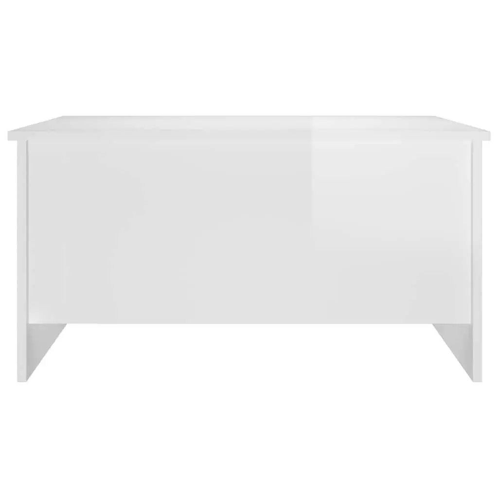 Coffee Table Lift Top Storage 80 x 55.5 x 41.5 cm White High Gloss