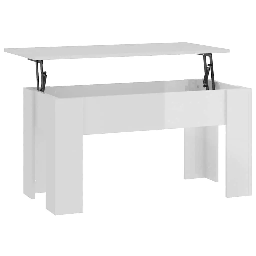 High Gloss White Lift Top Coffee Table