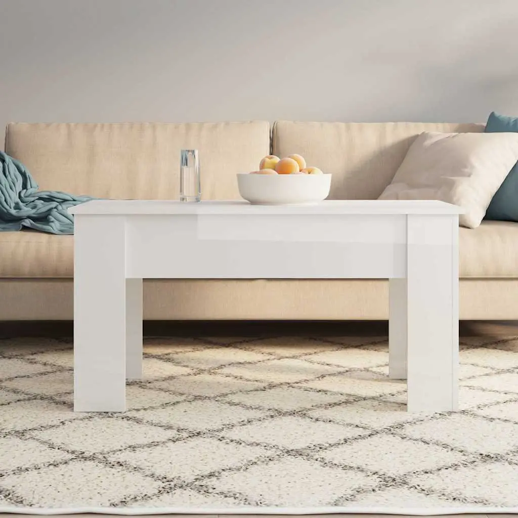 High Gloss White Lift Top Coffee Table