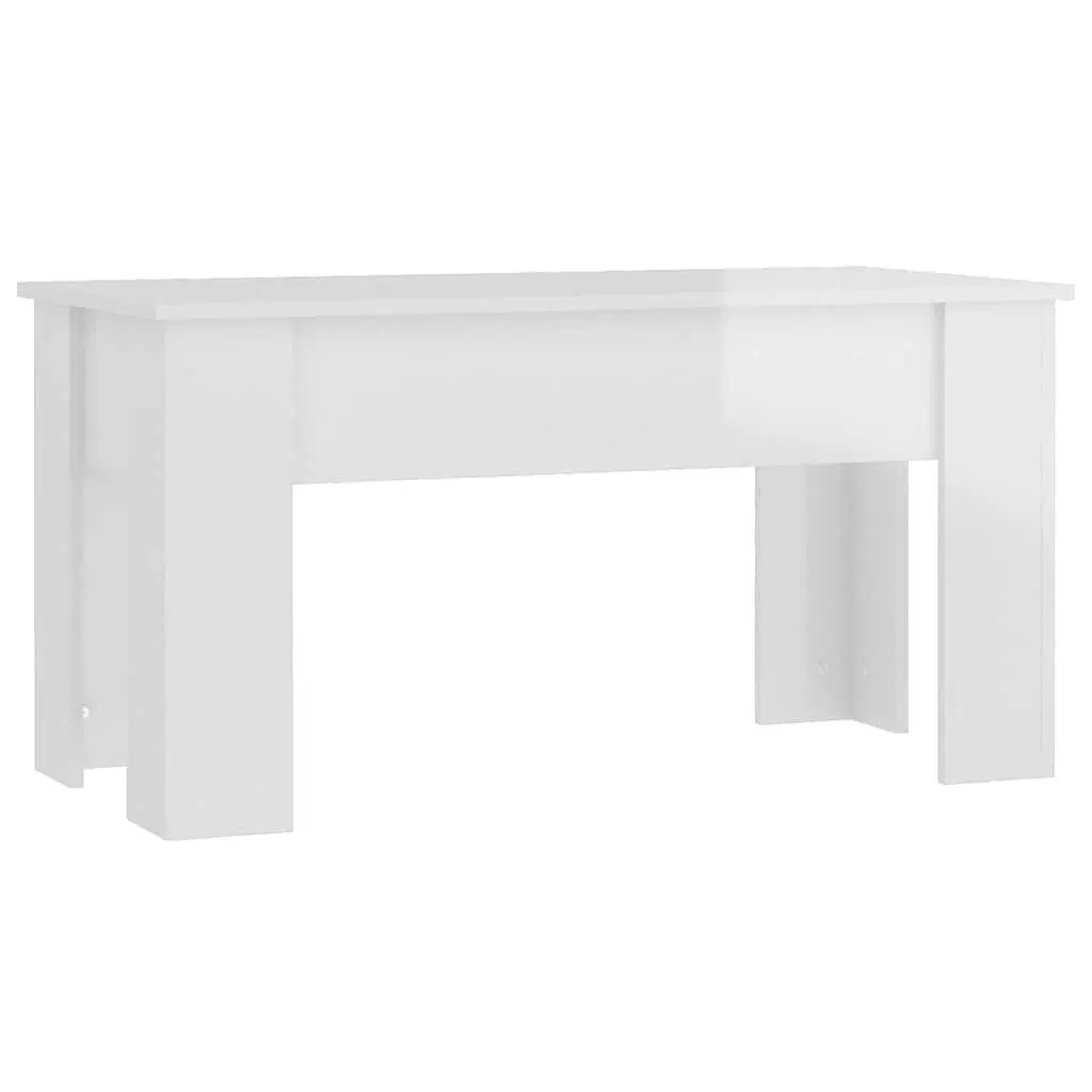 High Gloss White Lift Top Coffee Table
