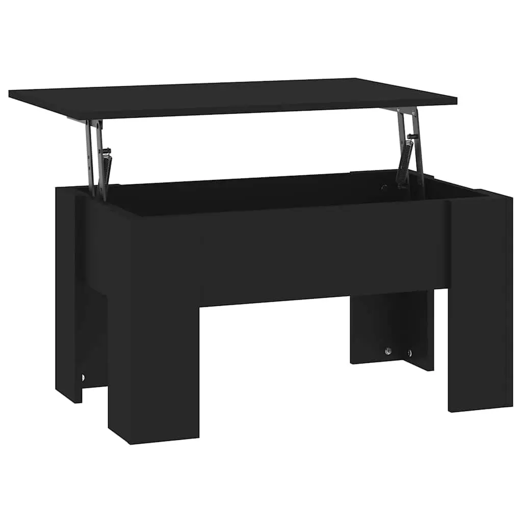 Coffee Table Lift Top Black Storage Compartment Living Room Furniture