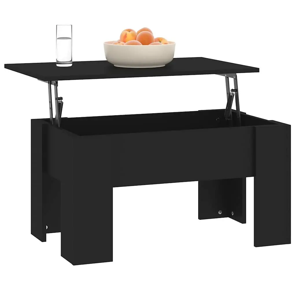 Coffee Table Lift Top Black Storage Compartment Living Room Furniture