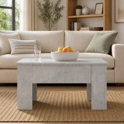 Reliable Grey Coffee Table with Lift-Top Feature