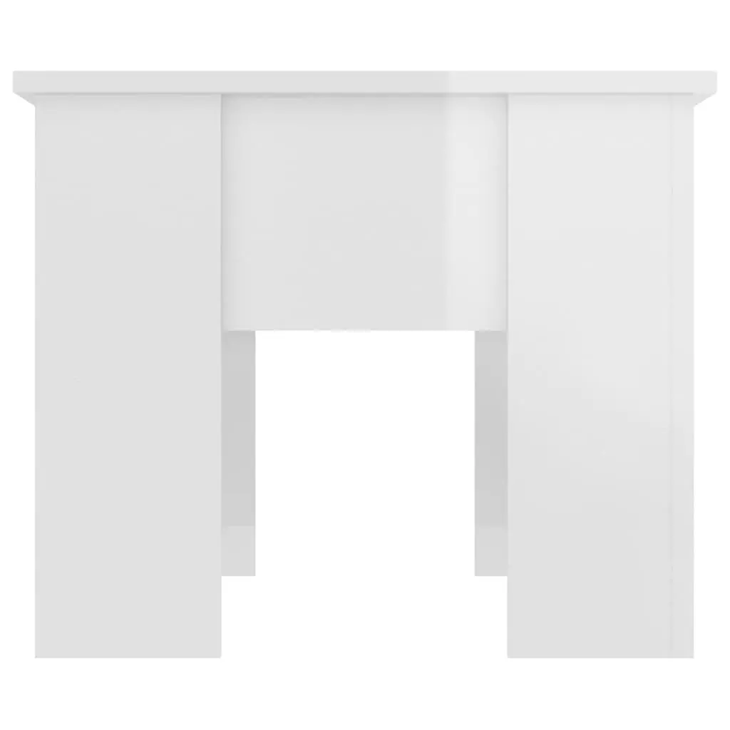 High Gloss White Coffee Table with Storage