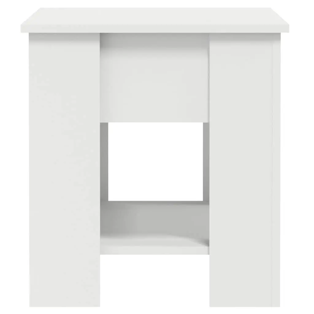 Coffee Table White Lift-Top Design Hidden Storage Engineered Wood Accent Table