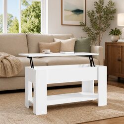 Reliable High Gloss Coffee Table with Storage Compartment
