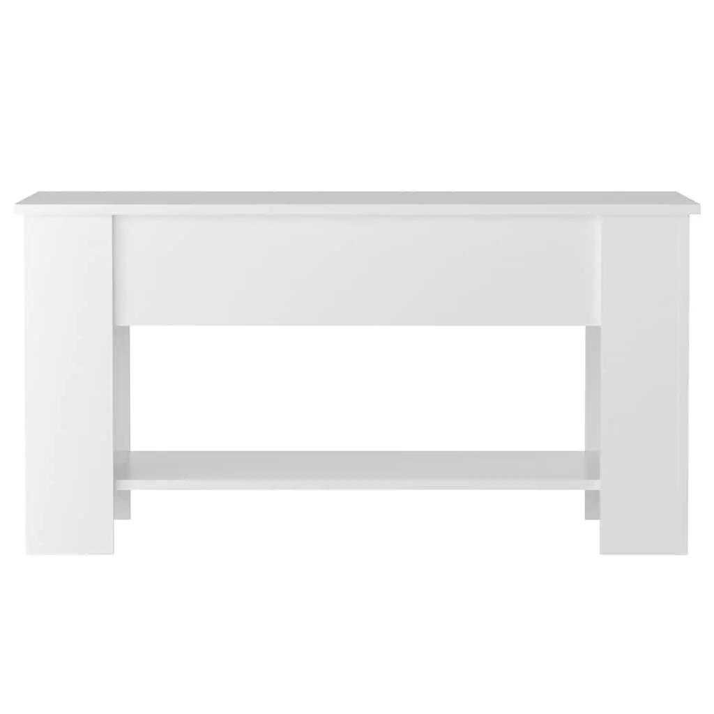 Coffee Table Lift-Top Modern White High Gloss Storage 101 x 49 x 52 cm