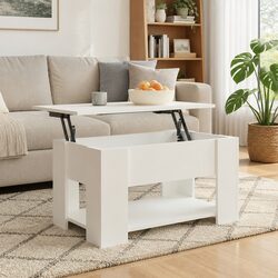 Reassuringly Practical White Lift Top Coffee Table