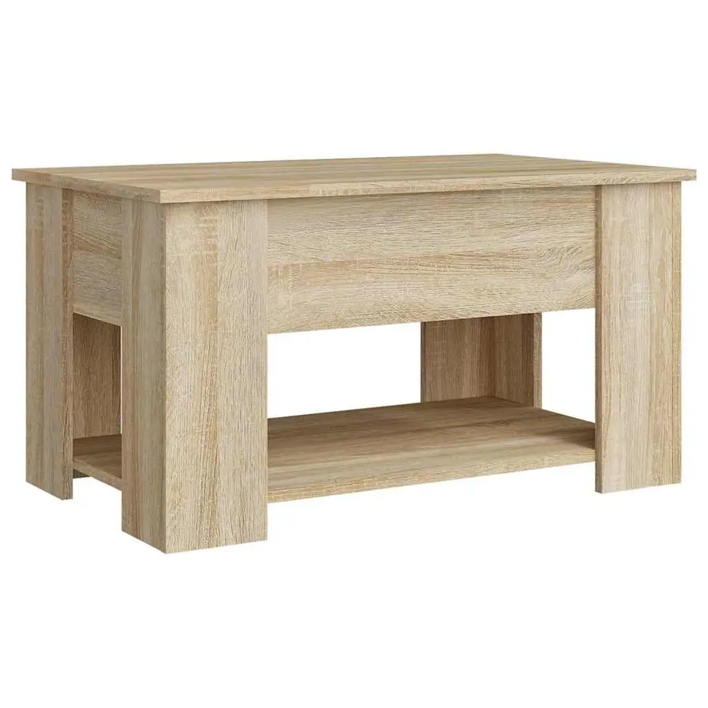Coffee Table Lift Top Storage Brown Engineered Wood Living Room Furniture