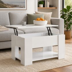 Reliable White Lift Top Coffee Table with Storage