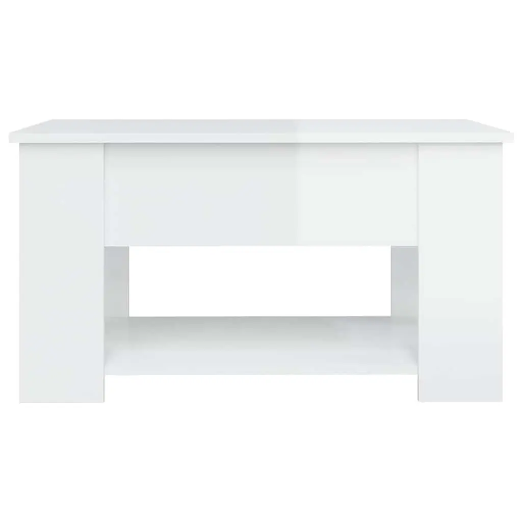 Coffee Table Lift Top Engineered Wood Storage 79cm White