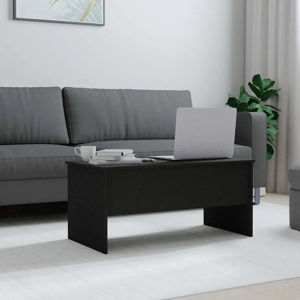 Coffee Table Lift Top Storage Compartment Modern Black 102cm x 50.5cm x 46.5cm