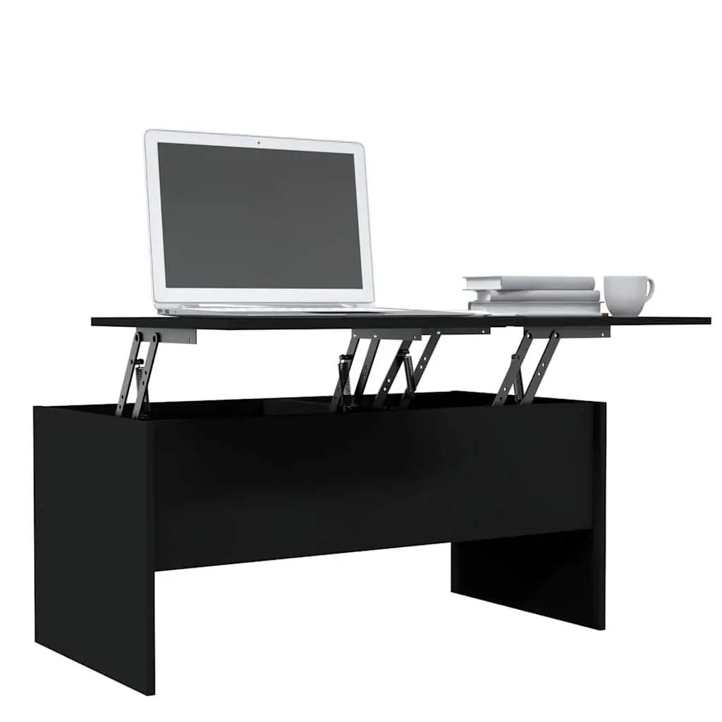 Coffee Table Lift Top Storage Compartment Modern Black 102cm x 50.5cm x 46.5cm