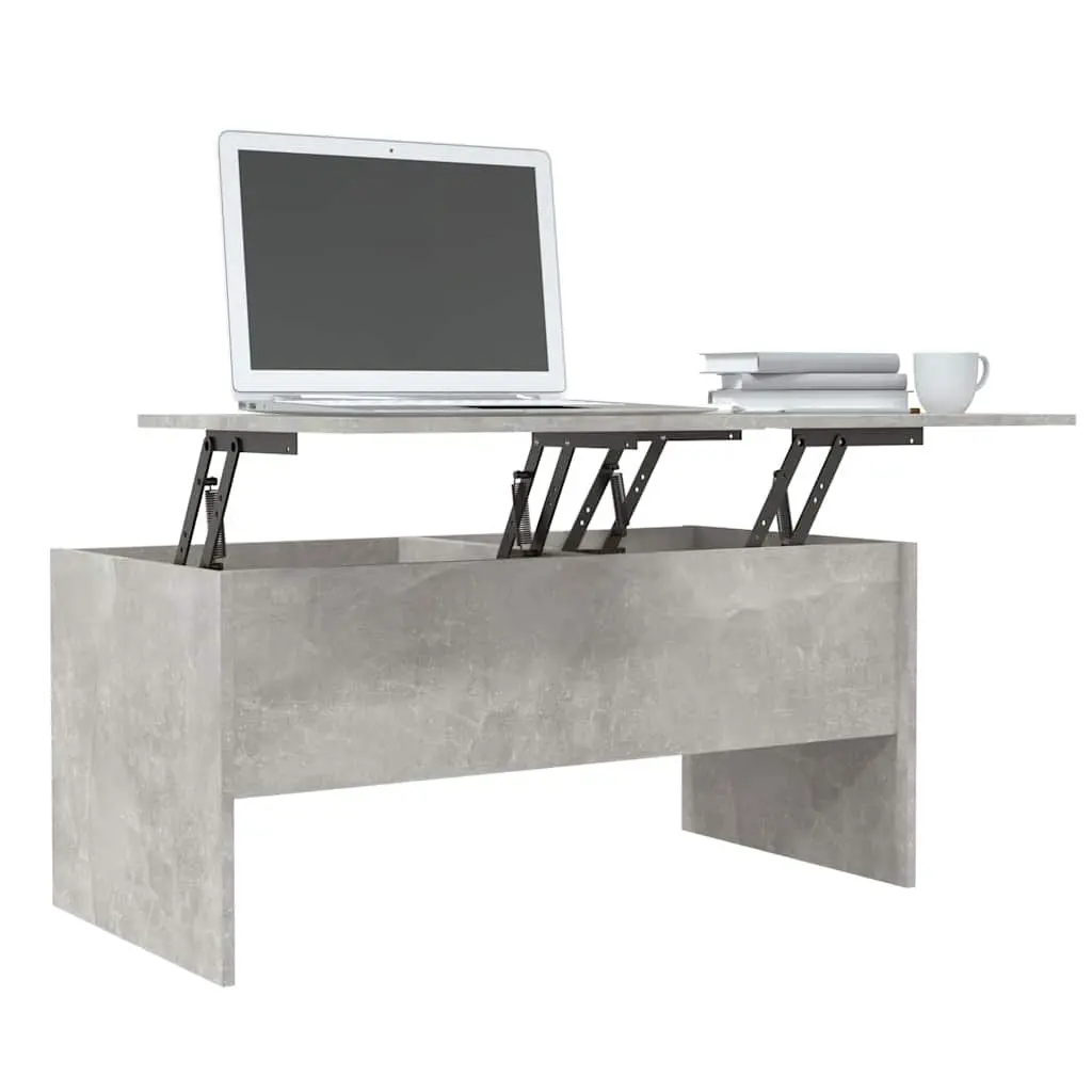 Grey Coffee Table with Lift-Top Storage