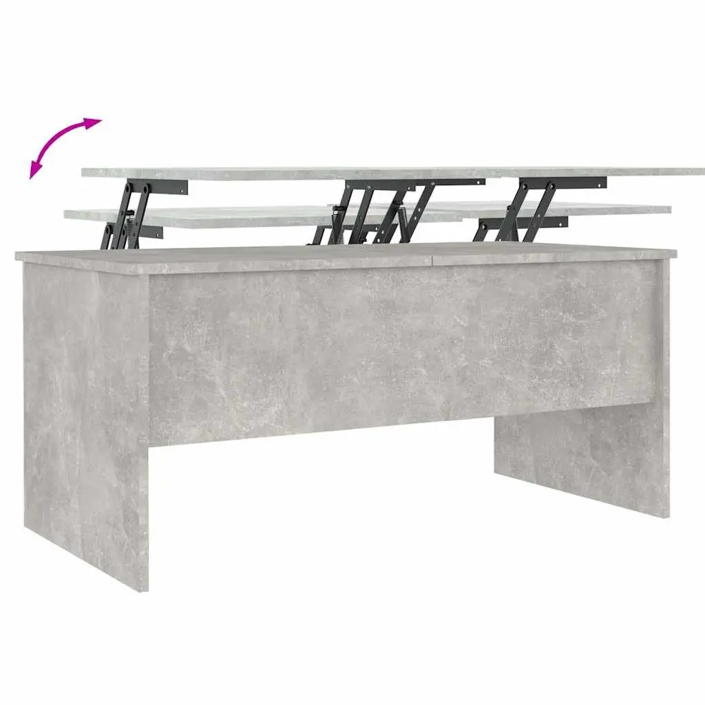 Grey Coffee Table with Lift-Top Storage