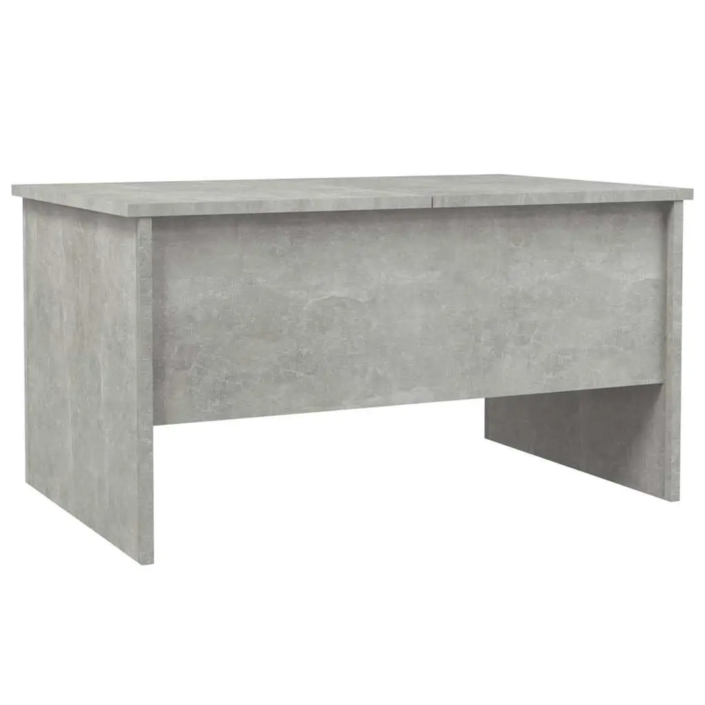 Coffee Table Grey Engineered Wood Adjustable Liftable Top Hidden Storage Compartments