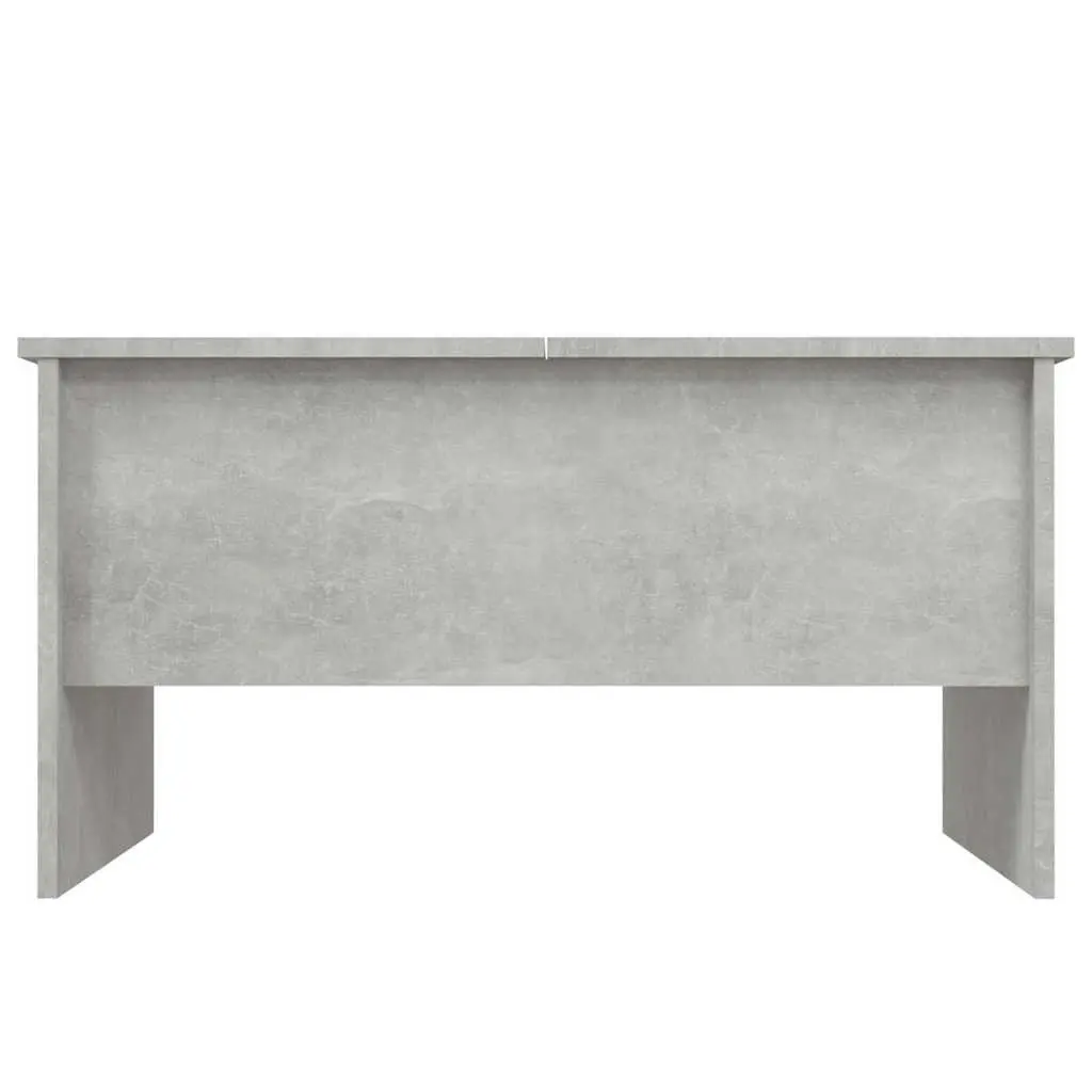Coffee Table Grey Engineered Wood Adjustable Liftable Top Hidden Storage Compartments