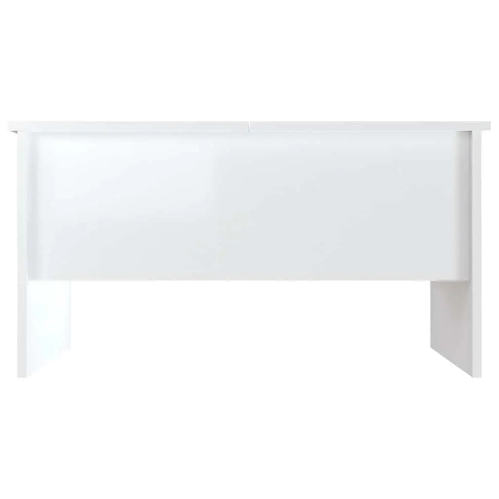 White High Gloss Coffee Table with Storage Solutions