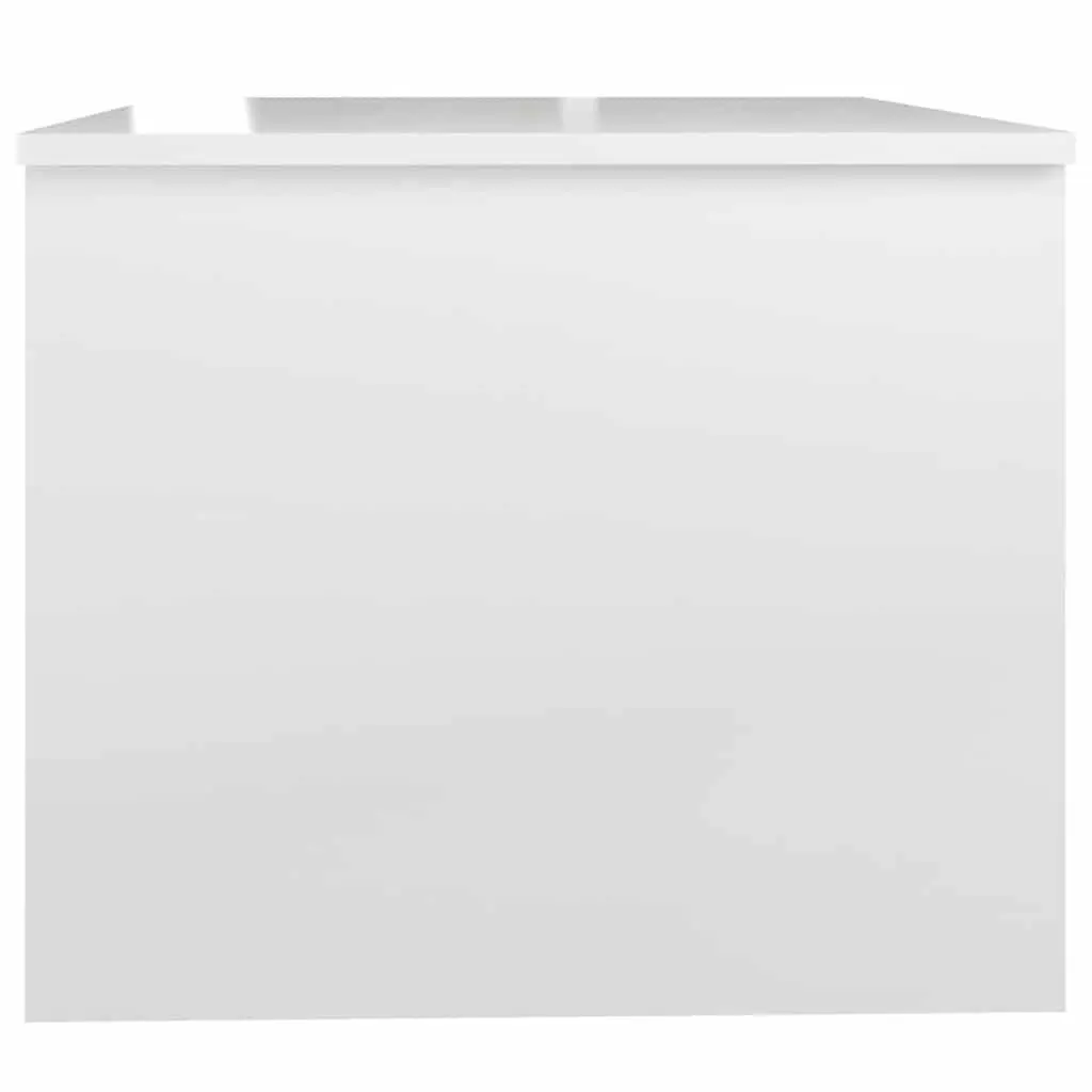 White High Gloss Coffee Table with Storage Solutions