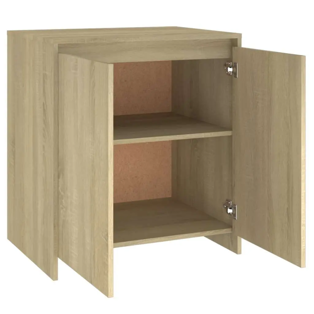 Sideboard Storage Cabinet Beige 2 Door Buffet Decorative Display Unit Furniture